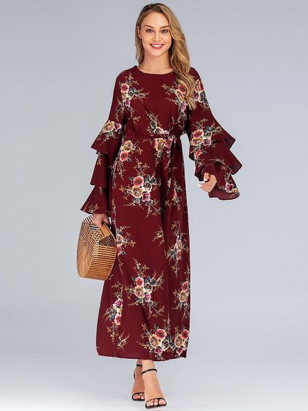 wholesale modest muslim women floral maxi dress xl-5xl plus size islamic women flare sleeve kaftan dress, Red
wholesale modest muslim women floral maxi dress xl-5xl plus size islamic women flare sleeve kaftan dress, Red