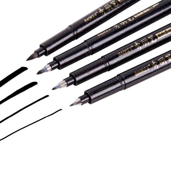 baoke quality 4pcs black color signature pen calligraphy pen multi function writing art markers office school art supplies, Black;red
baoke quality 4pcs black color signature pen calligraphy pen multi function writing art markers office school art supplies, Black;red