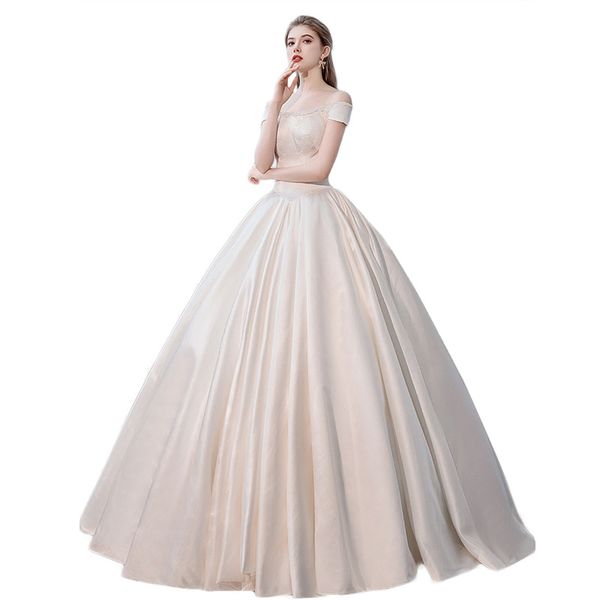 2020 elegant off the shoulder satin wedding dresses pure white bridal gown with sweep train chic affordable wedding dresses with lace up
2020 elegant off the shoulder satin wedding dresses pure white bridal gown with sweep train chic affordable wedding dresses with lace up