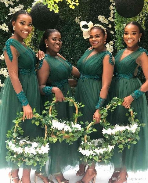 dark green bridesmaid dresses for wedding party tulle a line ankle length v-neck appliques illusion long sleeve maid of honor dresses, White;pink
dark green bridesmaid dresses for wedding party tulle a line ankle length v-neck appliques illusion long sleeve maid of honor dresses, White;pink