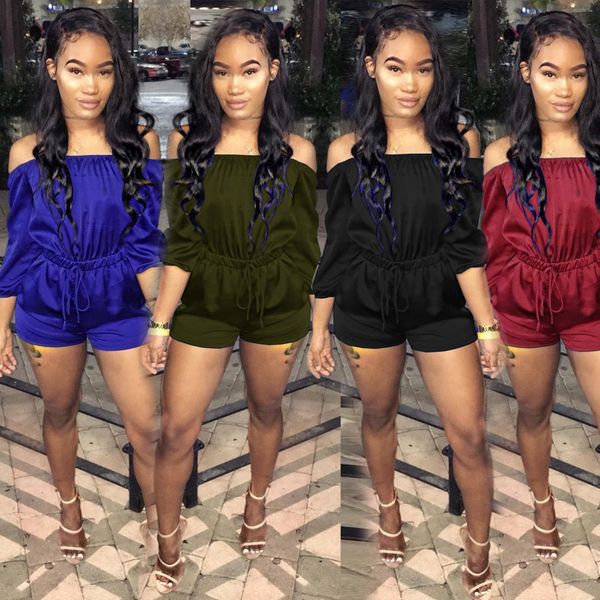 la maxza off the shoulder loose playsuit female for women middle solid sleeve short romper summer lace up womens jumpsuit, Black;white
la maxza off the shoulder loose playsuit female for women middle solid sleeve short romper summer lace up womens jumpsuit, Black;white
