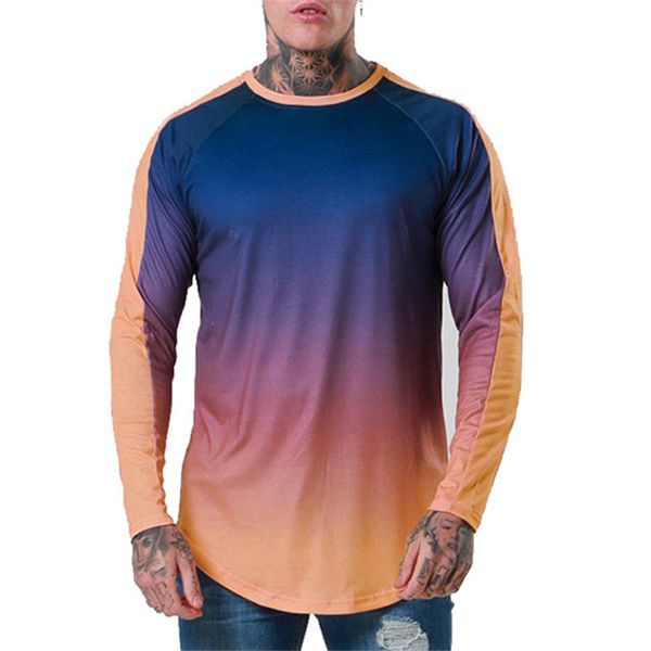 spring mens gradient printed tshirts fashion crew neck long sleeve tees casual designer slim mens clothing, White;black
spring mens gradient printed tshirts fashion crew neck long sleeve tees casual designer slim mens clothing, White;black