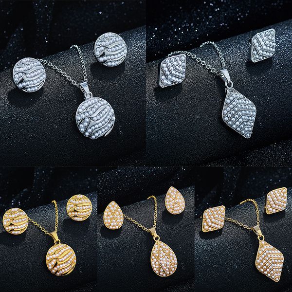 misananryne pearl metal jewelry sets water drop circle shape necklace earrings sets for women gold silver party wedding jewlery
misananryne pearl metal jewelry sets water drop circle shape necklace earrings sets for women gold silver party wedding jewlery