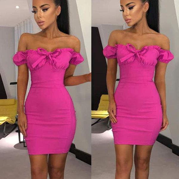 women summer off shoulder bow bodycon dresses ladies evening party solid club mini dress, Black;gray
women summer off shoulder bow bodycon dresses ladies evening party solid club mini dress, Black;gray
