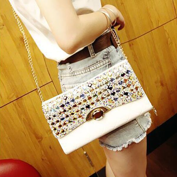 2018 fashion colorful diamond envelop purse shoulder bag women chain bag banquet fashion handbag female evening clutch
2018 fashion colorful diamond envelop purse shoulder bag women chain bag banquet fashion handbag female evening clutch