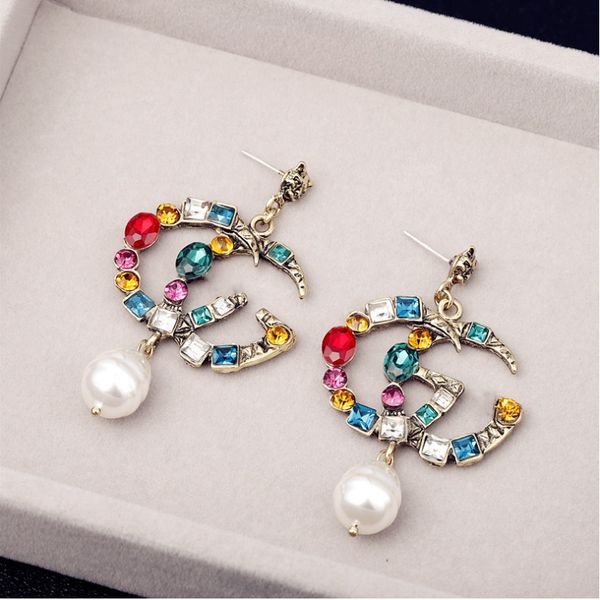 2020 cute multicolor zircon stone earrings 925 silver crystal pearl long round stud earrings for women wedding studs jewelry, Golden
2020 cute multicolor zircon stone earrings 925 silver crystal pearl long round stud earrings for women wedding studs jewelry, Golden
