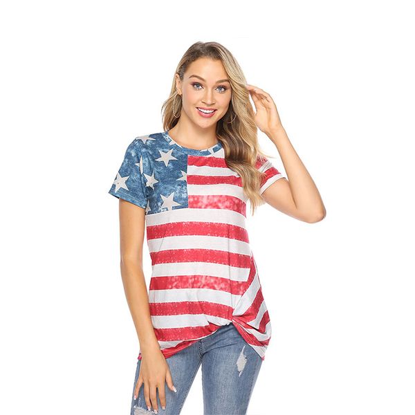 short sleeves women casual tshirt round neck knotted striped tee shirt summer star ladies loose tunic tshirt, White
short sleeves women casual tshirt round neck knotted striped tee shirt summer star ladies loose tunic tshirt, White