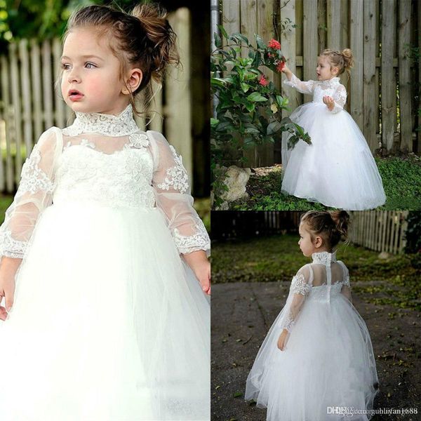 pure white princess flowers girls dresses high neck lace long sleeve tulle kids toddlers pageant prom evening gowns for wedding party dress, White;blue
pure white princess flowers girls dresses high neck lace long sleeve tulle kids toddlers pageant prom evening gowns for wedding party dress, White;blue
