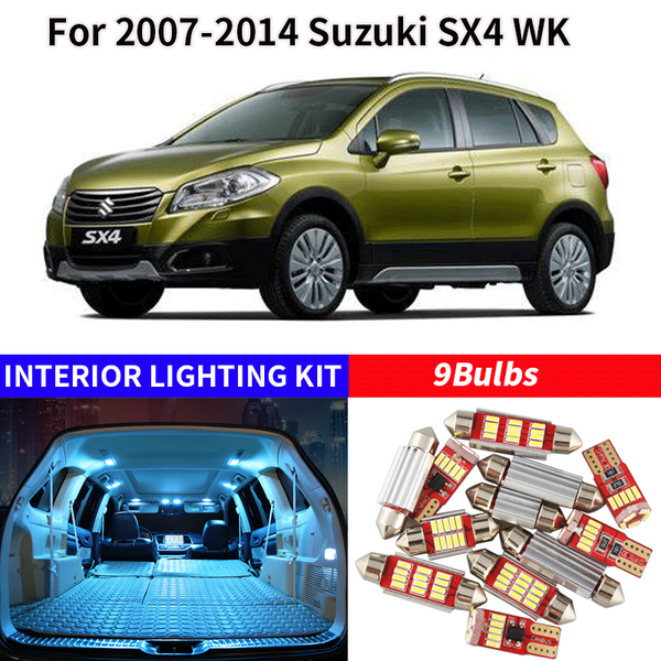 9x canbus error led interior light kit package for 2007-2014 sx4 wk accessories map dome trunk license light
9x canbus error led interior light kit package for 2007-2014 sx4 wk accessories map dome trunk license light