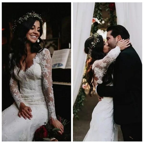 2019 new long sleeve boho wedding dresses mermaid vestidos de novia princess camo wedding dress crystal bridal gowns, White
2019 new long sleeve boho wedding dresses mermaid vestidos de novia princess camo wedding dress crystal bridal gowns, White