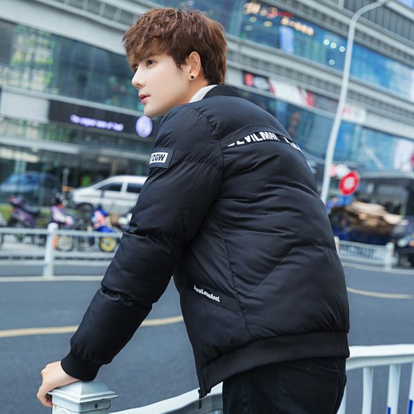 cotton clothes men's jacket winter 2019 new down cotton suit korean version handsome thickened jacket mp190, Black
cotton clothes men's jacket winter 2019 new down cotton suit korean version handsome thickened jacket mp190, Black