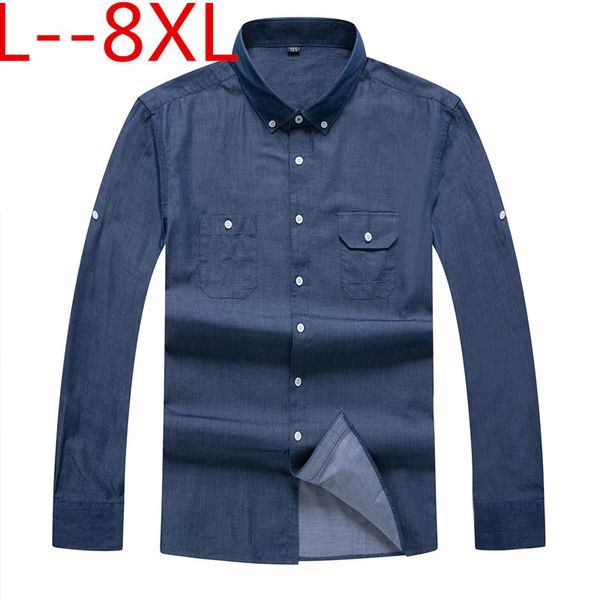 плюс размер 10xl 8xl 6xl 5xl 4xl новая весна осень повседневная джинсовая рубашка мужская свободная посадка брендовая одежда большой большой, White;black
плюс размер 10xl 8xl 6xl 5xl 4xl новая весна осень повседневная джинсовая рубашка мужская свободная посадка брендовая одежда большой большой, White;black