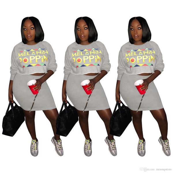 melanin poppin letters designer outfits for women clothes skirts 2pcs clothing sets, Gray
melanin poppin letters designer outfits for women clothes skirts 2pcs clothing sets, Gray