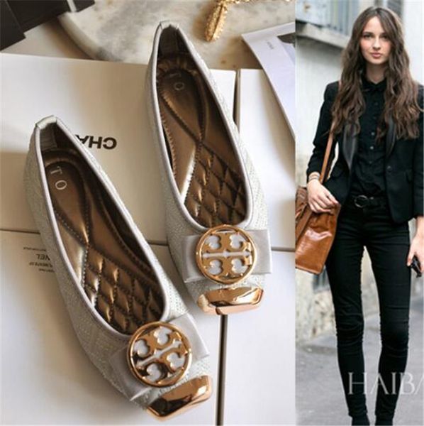 new european and american style plus size classic metal round buckle square head women flats gray black shoes shallow mouth women shoes 
new european and american style plus size classic metal round buckle square head women flats gray black shoes shallow mouth women shoes