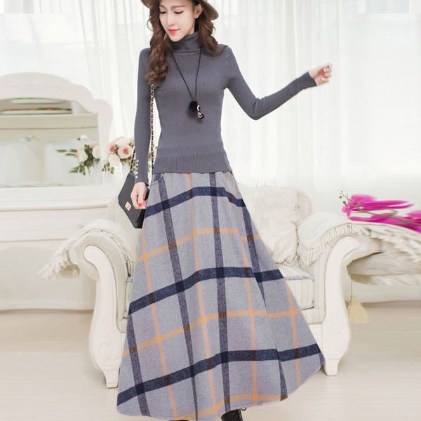 skirts winter long skirt women vintage thick plaid wool high waist big swing fashion maxi c1784, Black
skirts winter long skirt women vintage thick plaid wool high waist big swing fashion maxi c1784, Black