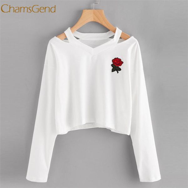 chamsgend женские блузки мода вышивка женская с длинным рукавом толстовка v-образным вырезом розы печать причинная tops женский блузку l0110, White 
chamsgend женские блузки мода вышивка женская с длинным рукавом толстовка v-образным вырезом розы печать причинная tops женский блузку l0110, White