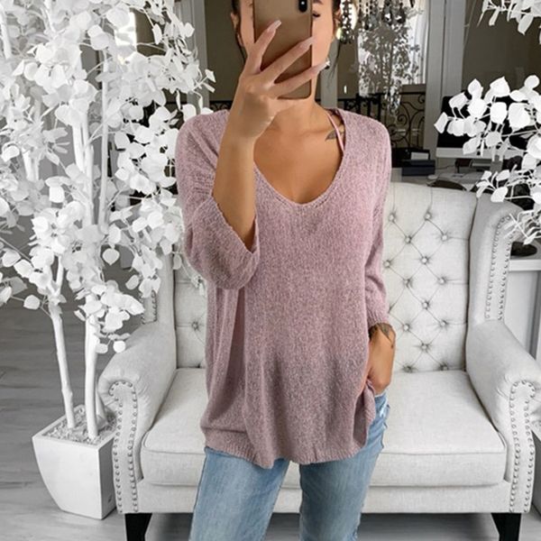 plus size autumn women sweater solid long sleeve v neck blouse casual loose simple pullover female sweater blouse top, White;black
plus size autumn women sweater solid long sleeve v neck blouse casual loose simple pullover female sweater blouse top, White;black