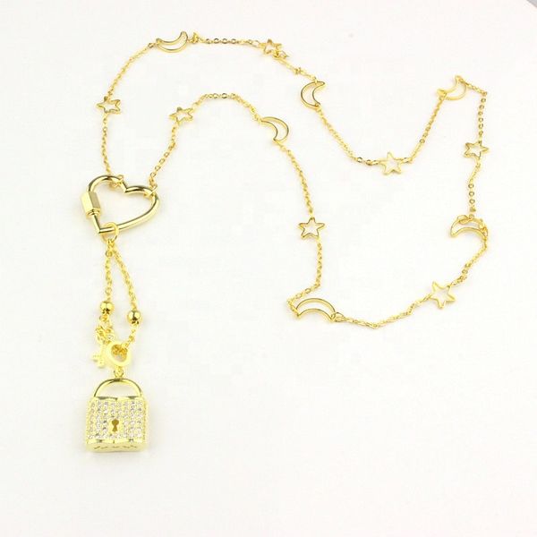 5pcs/lot new design colorful cz key and lock shape necklace,dubic zircon component,plated chain necklace wholesale, Silver
5pcs/lot new design colorful cz key and lock shape necklace,dubic zircon component,plated chain necklace wholesale, Silver