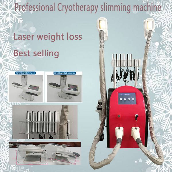 fat ing weight loss machine with double cool sculpting cryo lipolysis + lipo laser + cavitation+rf weight loss