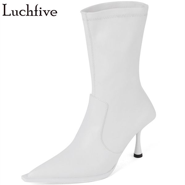 genuine leather ankle boots thin high heels shoes woman pointy toe skinny boots runway white short women, Black
genuine leather ankle boots thin high heels shoes woman pointy toe skinny boots runway white short women, Black