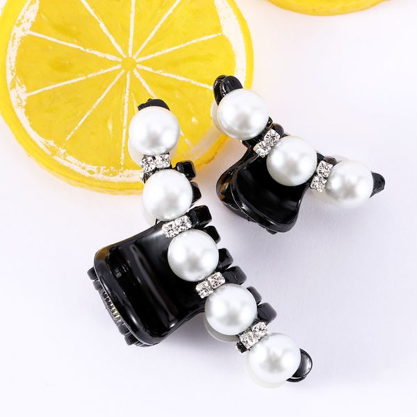 2pcs elegant black hair claw clip crystal pearl plastic hairpin barrette new hair band accessories for women girls styling, Golden;silver
2pcs elegant black hair claw clip crystal pearl plastic hairpin barrette new hair band accessories for women girls styling, Golden;silver