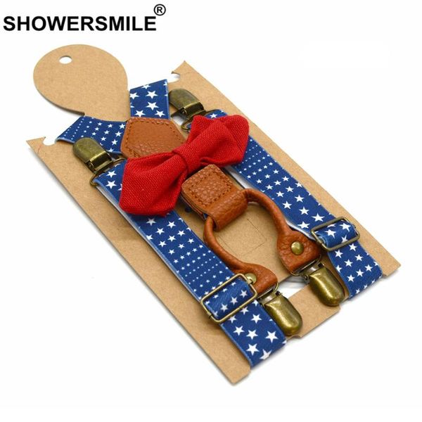 showersmile bow tie suspenders boy elastic suspenders 4 clips children y back stars pattern blue party kid pants strap, Black
showersmile bow tie suspenders boy elastic suspenders 4 clips children y back stars pattern blue party kid pants strap, Black