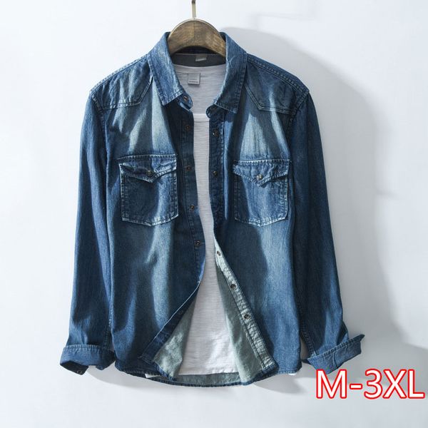 2020 spring new men's casual black denim shirt cotton fashion slim long sleeve shirts male clothes, White;black
2020 spring new men's casual black denim shirt cotton fashion slim long sleeve shirts male clothes, White;black