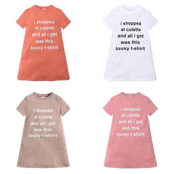 summer kids girl clothes print letter dress for girls cotton short sleeve girls dress fashion children clothing dresses, Red;yellow 
summer kids girl clothes print letter dress for girls cotton short sleeve girls dress fashion children clothing dresses, Red;yellow