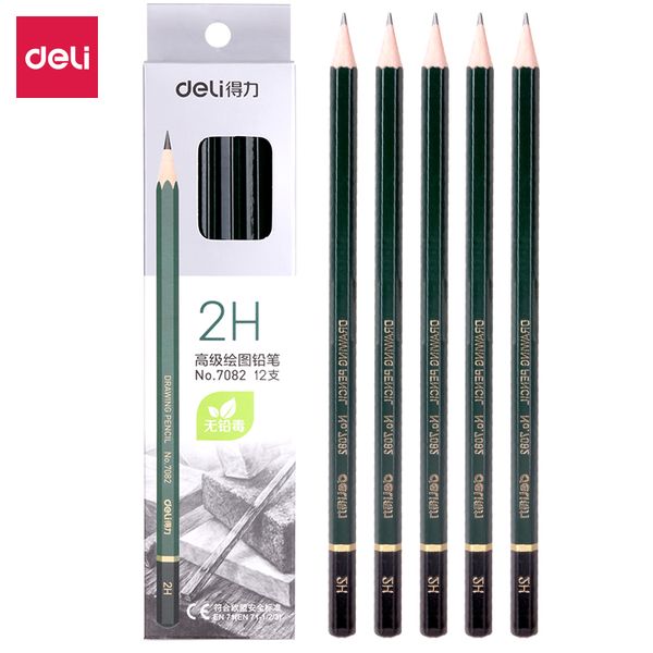 deli 12pcs/box safety graphite black lead sketch drawing material 2h wooden student art pencil eco friendly products 7082
deli 12pcs/box safety graphite black lead sketch drawing material 2h wooden student art pencil eco friendly products 7082