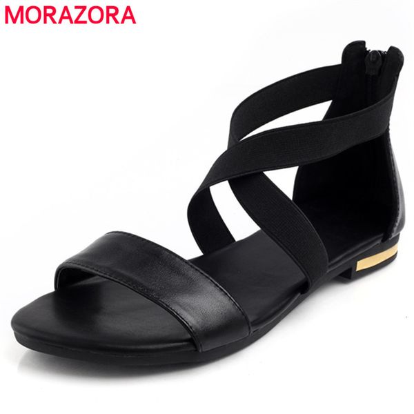 morazora 2019 genuine leather women sandals fashion summer sweet women flats heel sandals ladies shoes black cj191128
morazora 2019 genuine leather women sandals fashion summer sweet women flats heel sandals ladies shoes black cj191128