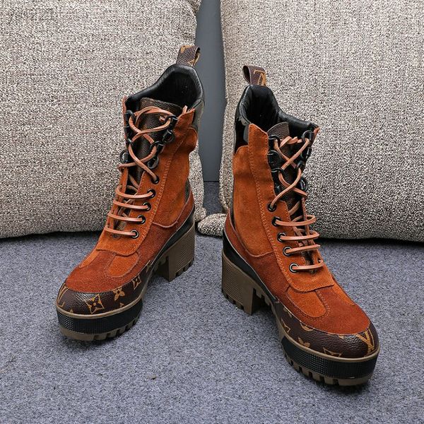 high-end color matching lace-up martin boots 2020 thick bottom waterproof heel multicolor women's boots high heel women's short bo, Black
high-end color matching lace-up martin boots 2020 thick bottom waterproof heel multicolor women's boots high heel women's short bo, Black