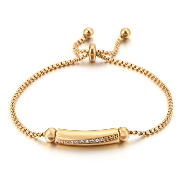 korean style stainless steel inlaid zircon bracelet simple charm gold jewelry for womens wholesale, Black
korean style stainless steel inlaid zircon bracelet simple charm gold jewelry for womens wholesale, Black
