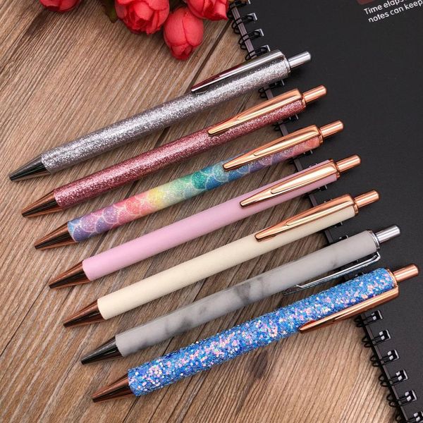1pcs new high-grade creative metal ballpoint pens upscale business office signing pen 8 colors practical writing pens, Blue;orange
1pcs new high-grade creative metal ballpoint pens upscale business office signing pen 8 colors practical writing pens, Blue;orange