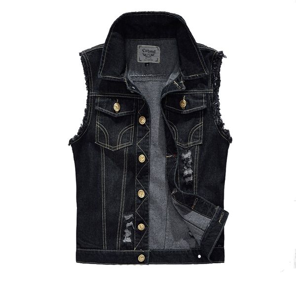 vintage design men's denim vest male black color slim fit sleeveless jackets men hole jeans brand waistcoat plus size 6xl la034, Black;white
vintage design men's denim vest male black color slim fit sleeveless jackets men hole jeans brand waistcoat plus size 6xl la034, Black;white