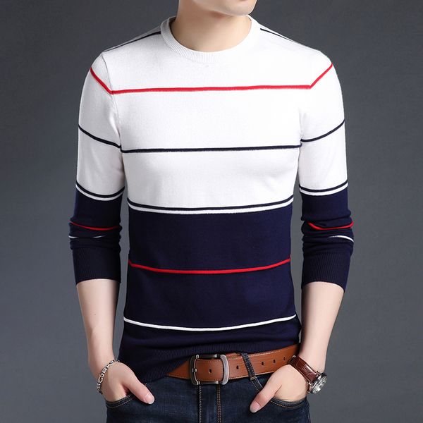 nice tide mens pullover striped slim fit jumpers knitred woolen autumn korean style casual men clothes fashion brand sweater, White;black
nice tide mens pullover striped slim fit jumpers knitred woolen autumn korean style casual men clothes fashion brand sweater, White;black