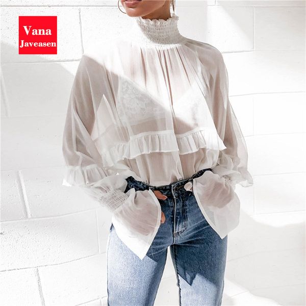 turtleneck collar white chiffon blouse women flare long sleeve ruffled shirt woman loose perspective blouse for women
turtleneck collar white chiffon blouse women flare long sleeve ruffled shirt woman loose perspective blouse for women