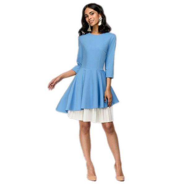 Spring Summer Women Dress Vintage 3 /4 Sleeve Solid Color A -Line Vestidos O -Neck Irregular Patchwork Party Dresses
Spring Summer Women Dress Vintage 3 /4 Sleeve Solid Color A -Line Vestidos O -Neck Irregular Patchwork Party Dresses