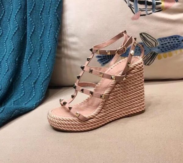 2020 summer women high heels shoes wedges torchon rock spiked studded leather wedge sandals wedding party birthday gift, Black
2020 summer women high heels shoes wedges torchon rock spiked studded leather wedge sandals wedding party birthday gift, Black