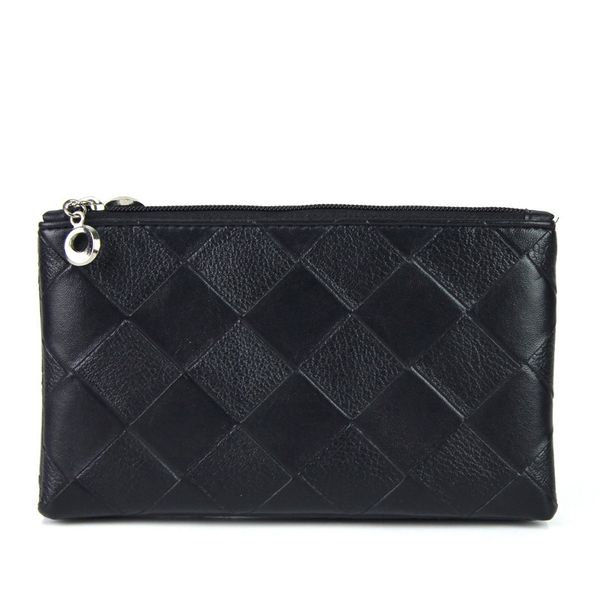 

women rhombus lattice long wallet female fashion leather clutch money bag ladies casual double zipper large capacity coin purse