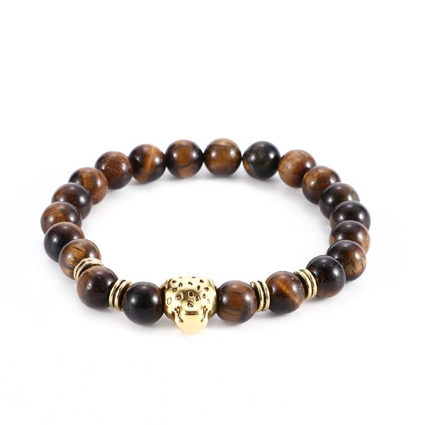 gold color leopard head bead buddha bracelet natural stone lava matte tiger eye men and women bracelets, Black
gold color leopard head bead buddha bracelet natural stone lava matte tiger eye men and women bracelets, Black
