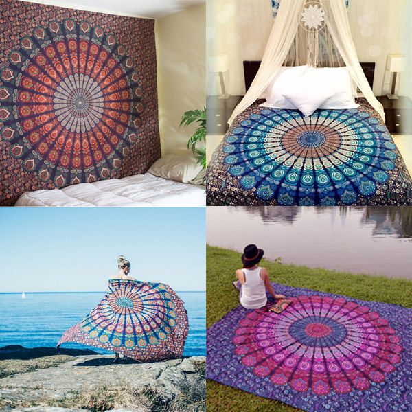 

enipate mandala tapestry hippie home decorative wall hanging bohemia beach mat yoga mat bedspread table cloth 210x148cm