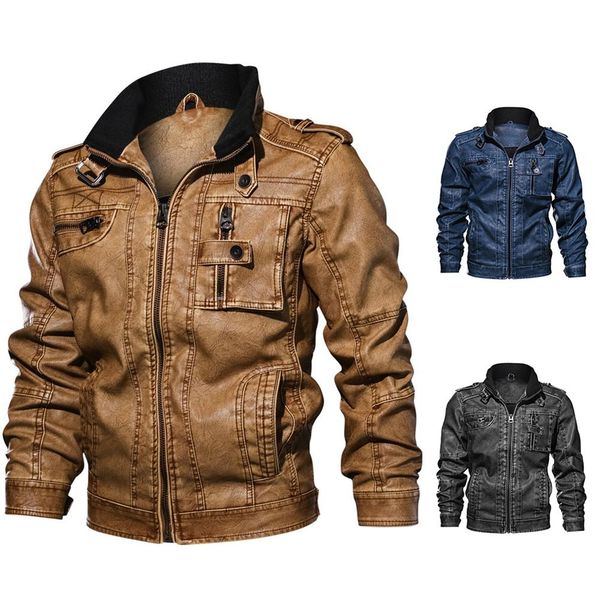 new fashion autumn male leather jacket black brown mens stand collar coats leather biker jackets motorcycle sport jacket
new fashion autumn male leather jacket black brown mens stand collar coats leather biker jackets motorcycle sport jacket