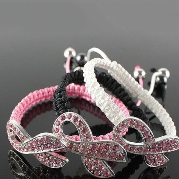 2021 crystal pink ribbon breast cancer awareness bracelet gift 100pcs by dhl, Black
2021 crystal pink ribbon breast cancer awareness bracelet gift 100pcs by dhl, Black