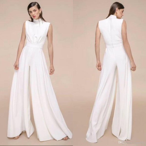 women pantsuits satin jumpsuits prom dresses floor length formal evening gowns high neck arabic robe de soiree, Black
women pantsuits satin jumpsuits prom dresses floor length formal evening gowns high neck arabic robe de soiree, Black