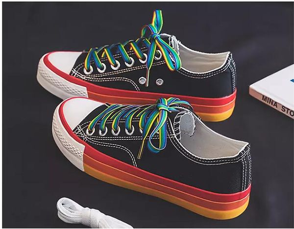 2019 canvas mens womens casual shoes rainbow white black shoes comfortable outdoor women sports shoes size 36-40
2019 canvas mens womens casual shoes rainbow white black shoes comfortable outdoor women sports shoes size 36-40