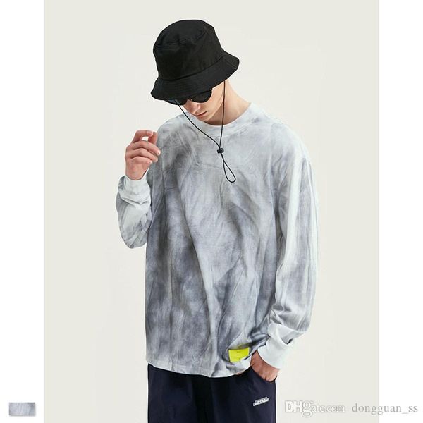 men women long sleeve washed distressed embroidery t-shirt men clothes tee, White;black
men women long sleeve washed distressed embroidery t-shirt men clothes tee, White;black