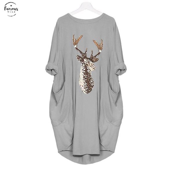 womens plus size loose dress ladies round neck christmas dress solid color pocket antler knee length straight dresses zer, Black;gray
womens plus size loose dress ladies round neck christmas dress solid color pocket antler knee length straight dresses zer, Black;gray
