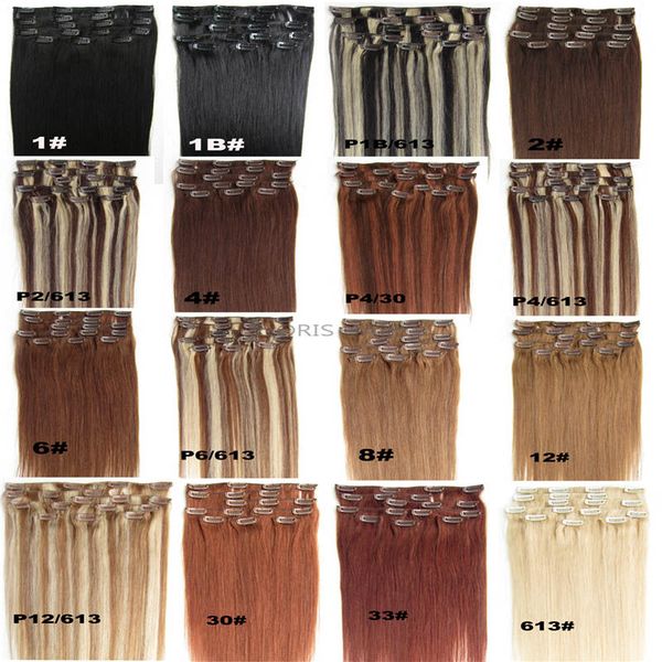 16 -24 inch blond black brown silky straight clip in human hair extensions 70g 100g brazilian indian remy hair for full head
16 -24 inch blond black brown silky straight clip in human hair extensions 70g 100g brazilian indian remy hair for full head