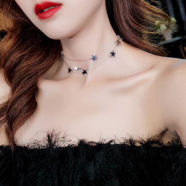korean fashion multilayer choker silver color wedding star choker necklace short collares costume beach jewelry for women, Golden;silver
korean fashion multilayer choker silver color wedding star choker necklace short collares costume beach jewelry for women, Golden;silver