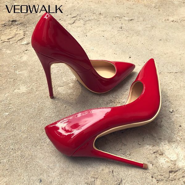 veowalk women's red patent leather high heels pointed toe pumps ladies wedding stilettos court shoes customized accept, Black
veowalk women's red patent leather high heels pointed toe pumps ladies wedding stilettos court shoes customized accept, Black